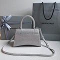 Balenciaga Hourglass XS crystal-embellished handbag Hourglass diamond tote