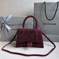 Balenciaga Hourglass XS crystal-embellished handbag Hourglass diamond tote