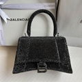 Balenciaga Hourglass XS crystal-embellished handbag Hourglass diamond tote