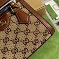 Gucci Diana mini tote bag Fashion Camel and ebony GG canvas with crystals