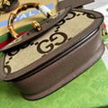       Bamboo 1947 jumbo GG mini bag       Camel and ebony jumbo GG canvas 3