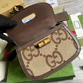       Bamboo 1947 jumbo GG mini bag       Camel and ebony jumbo GG canvas 5