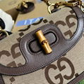 Gucci Bamboo 1947 jumbo GG mini bag Gucci Camel and ebony jumbo GG canvas