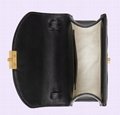 Gucci GG matelasse small top handle bag Double Black GG leather chain bag