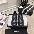 Chanel Plain Elegant Style Logo Loafer Moccasin Shoes Women CC logo pocket flat