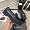 Chanel Plain Elegant Style Logo Loafer Moccasin Shoes Women CC logo pocket flat