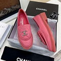 Chanel Plain Elegant Style Logo Loafer Moccasin Shoes Women CC logo pocket flat