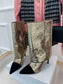 Balmain Sequin Mid Calf Boots Black Fashion Balmain ankle boots