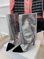 Balmain Sequin Mid Calf Boots Black Fashion Balmain ankle boots