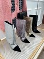 Balmain Sequin Mid Calf Boots Black Fashion Balmain ankle boots