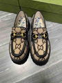 Gucci Horsebit GG Lug Sole Loafer for Men in Beige Wool platform flat