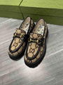 Gucci Horsebit GG Lug Sole Loafer for Men in Beige Wool platform flat