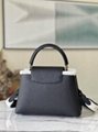 Louis Vuitton Capucines Bag with Fur LV black winter handbag