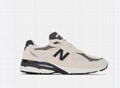 New Balance 990v3 leather-trimmed suede and mesh sneakers for man