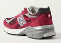 New Balance 990v3 leather-trimmed suede and mesh sneakers for man
