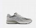 New Balance 990v3 leather-trimmed suede and mesh sneakers for man