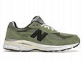 New Balance 990v3 leather-trimmed suede and mesh sneakers for man