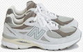 New Balance 990v3 leather-trimmed suede and mesh sneakers for man