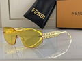 Fendi Fendigraphy yellow shield sunglasses Women fashion eyewears