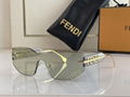 Fendi Fendigraphy yellow shield sunglasses Women fashion eyewears