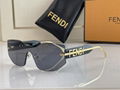 Fendi Fendigraphy yellow shield sunglasses Women fashion eyewears