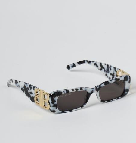 Balenciaga acetate sunglasses BB0096S Spotted Grey/grey Women sunglasses