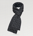 Louis Vuitton LV MONOGRAM CLASSIC SCARF LV WOOL Monogram pattern scarves 