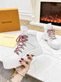 Louis Vuitton RUBY FLAT RANGER White LV Calf leather shoes lace up sneaker boots