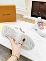 Louis Vuitton RUBY FLAT RANGER White LV Calf leather shoes lace up sneaker boots