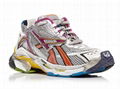 Balenciaga Runner Track Multicolor Distressed Mesh and Rubber Sneakers