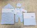 Baby Blue white Cotton sleeping bag