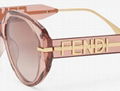 Fendi Fendigraphy Transparent grey acetate sunglasses Women oversized eyewears