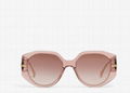 Fendi Fendigraphy Transparent grey acetate sunglasses Women oversized eyewears