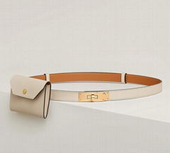       Kelly Pocket 18 belt leather calfskin with gold plated Kelly buckle belts