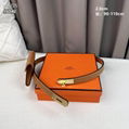 Hermes Kelly Pocket 18 belt leather calfskin with gold plated Kelly buckle belts