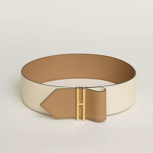        Elan 66 Leather belt with gold buckle belts