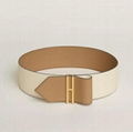 Elan 66 Leather belt with gold buckle