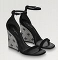 Louis Vuitton Appeal Wedge mule LV glittering rhinestones Sandals