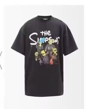            THE SIMPSONS-PRINT T-SHIRT BLACK Men oversized cotton t-shirt