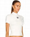 ALEXANDER WANG Foundation Mock Neck Logo Tee WANG LOGO-PRINT T-SHIRT