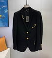 Fendi Versace Men Safety Pin Suit Versace black wool gold Medusa blazer Jacket