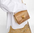 Valentino One Stud embellished shoulder bag Valentino crystals gold chain bag 