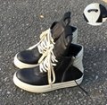 Rick Owens Geobasket Two-Tone Leather High-Top Sneakers Platform Casual Boots   13