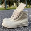 Rick Owens Geobasket Two-Tone Leather High-Top Sneakers Platform Casual Boots   16
