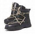 Rick Owens Pentagram Design Boots Men Leather Hiking Boot Leather Boots 4