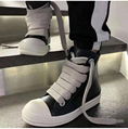Rick Owens Jumbo Laces Sneaker for Men Genuine Leather Boots Retro Board Trend  8