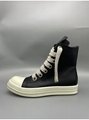 Rick Owens Jumbo Laces Sneaker for Men Genuine Leather Boots Retro Board Trend  9