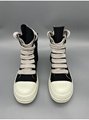 Rick Owens Jumbo Laces Sneaker for Men Genuine Leather Boots Retro Board Trend  17