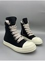 Rick Owens Jumbo Laces Sneaker for Men Genuine Leather Boots Retro Board Trend  20