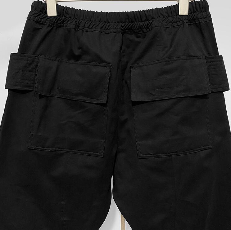 Rick Owens Men DRKSHDW Strobe Creatch Cropped Cargo Jersey Trousers 3